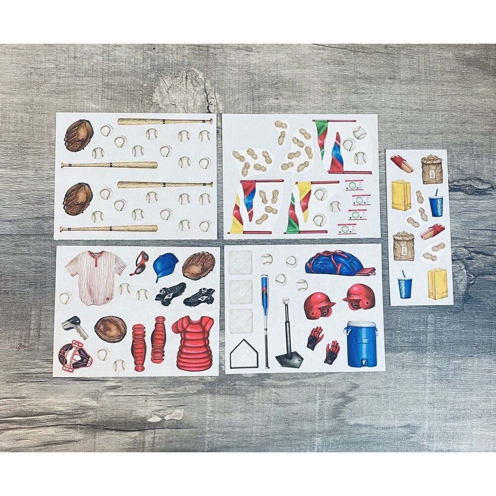 Vintage Creative Memories Baseball Sticker Pack